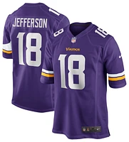 Nike Mens Justin Jefferson Vikings Game Day Jersey - Purple/Purple