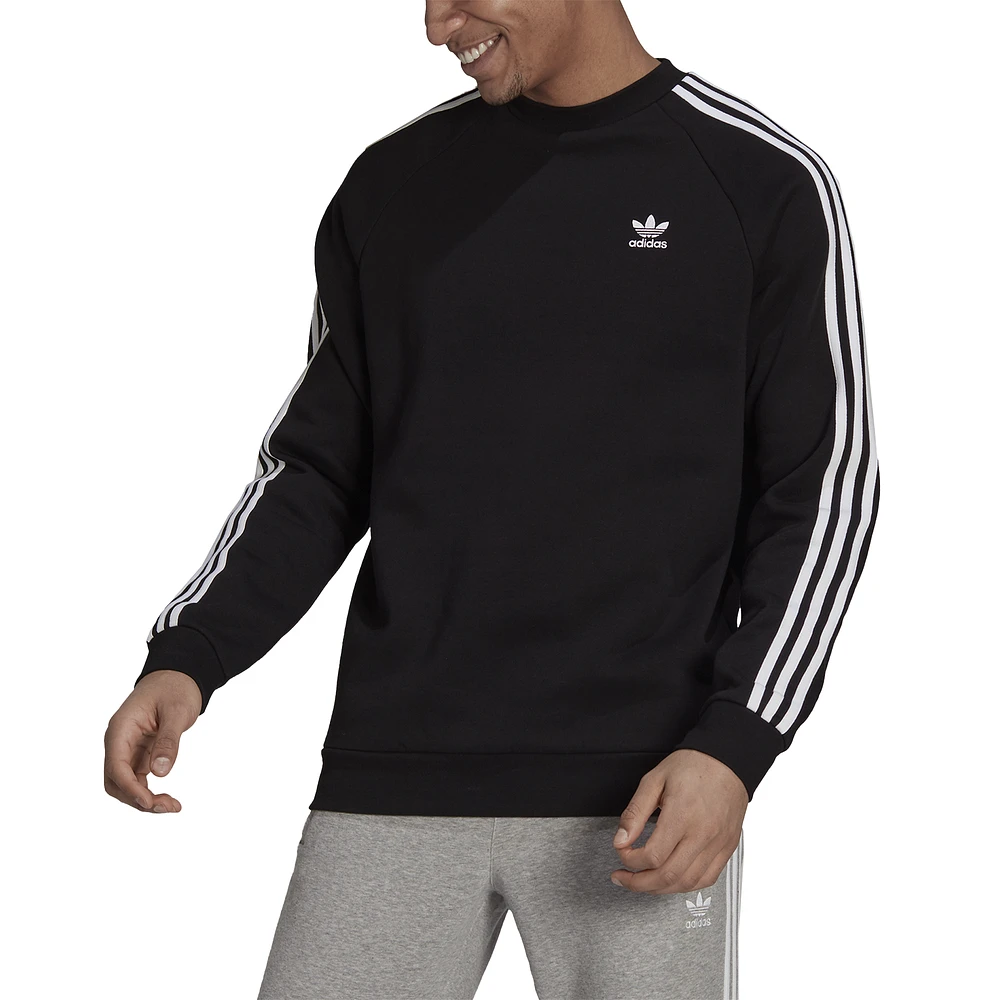 Adidas Originals Mens adidas Crew Mall - M Pueblo Size | Black 3-Stripes Mens Originals
