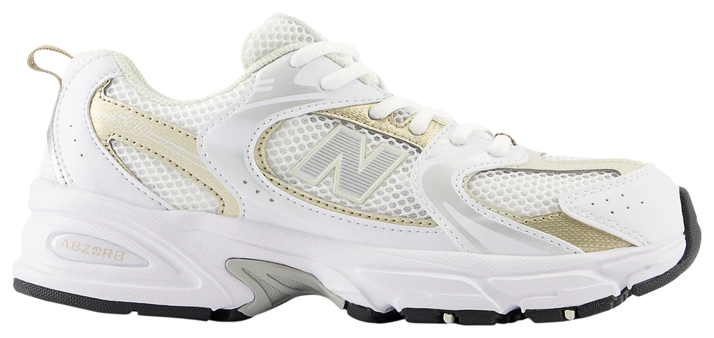 New Balance Girls New Balance 530 - Girls' Grade School Shoes White/Tan/Silver Size 07.0