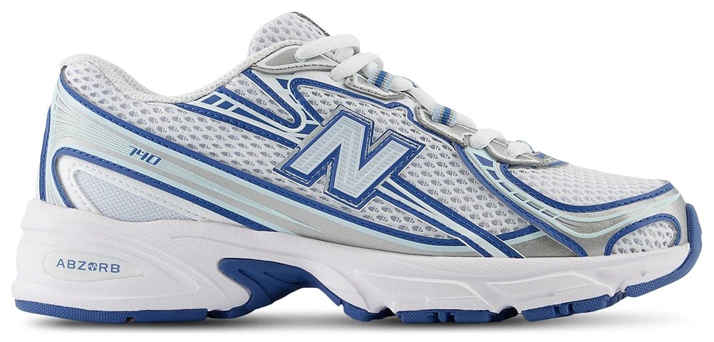 New Balance Girls 740 - Girls' Grade School Shoes White/Silver/Ice Blue