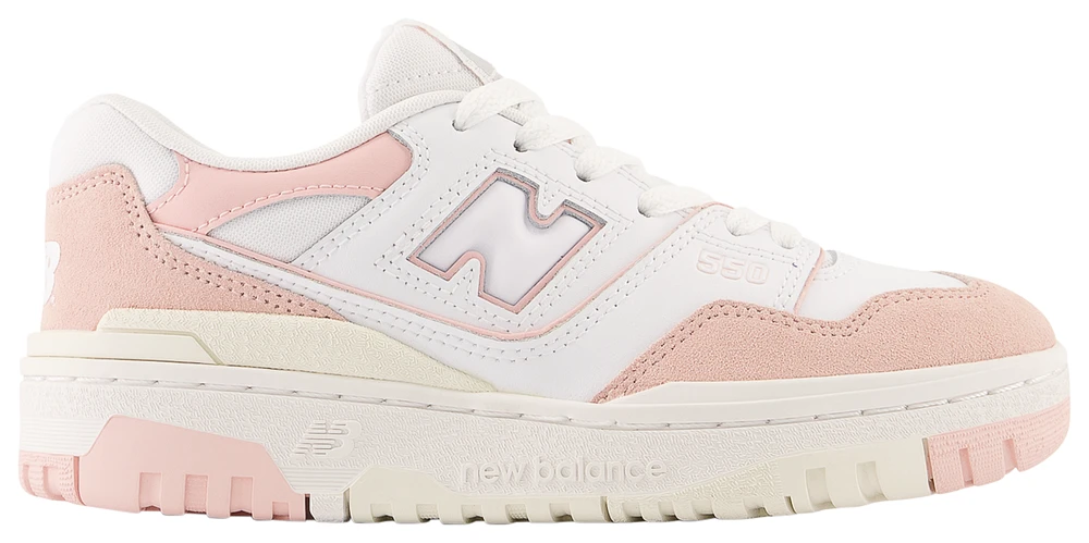 New Balance Girls 550 - Girls' Grade School Shoes White/Pink