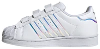 adidas Originals Girls adidas Originals Superstar - Girls' Preschool Tennis Shoes White/White/Multi Size 03.0