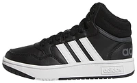 adidas Boys Hoops Mid 3.0 - Boys' Preschool Basketball Shoes Black/White