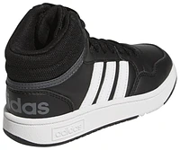 adidas Boys Hoops Mid 3.0 - Boys' Preschool Basketball Shoes Black/White