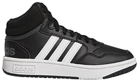 adidas Boys Hoops Mid 3.0 - Boys' Preschool Basketball Shoes Black/White