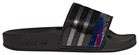 adidas Originals Girls Adilette Slides - Girls' Grade School Shoes Black/Silver