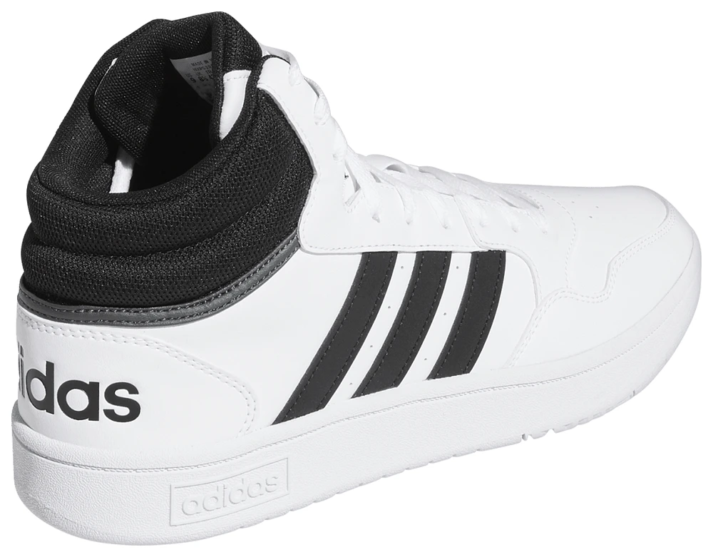 adidas Mens Hoops 3.0 Mid - Shoes Black/White/Black