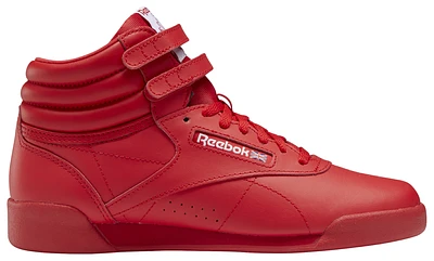 Reebok Girls Reebok Freestyle High - Girls' Grade School Running Shoes Red/Red Size 05.0