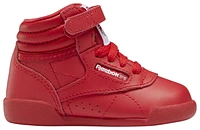 Reebok Girls Reebok Freestyle High - Girls' Toddler Running Shoes Red/Red Size 04.0