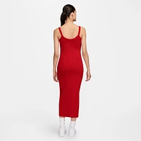 Nike Womens Nike NSW Chill Knit Rib Tank Dress - Womens University Red Size XL