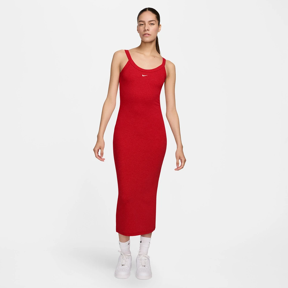 Nike Womens Nike NSW Chill Knit Rib Tank Dress - Womens University Red Size XL