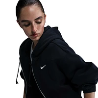 Nike Womens NSW Phoenix Fleece Loose Crop FZ Hoodie