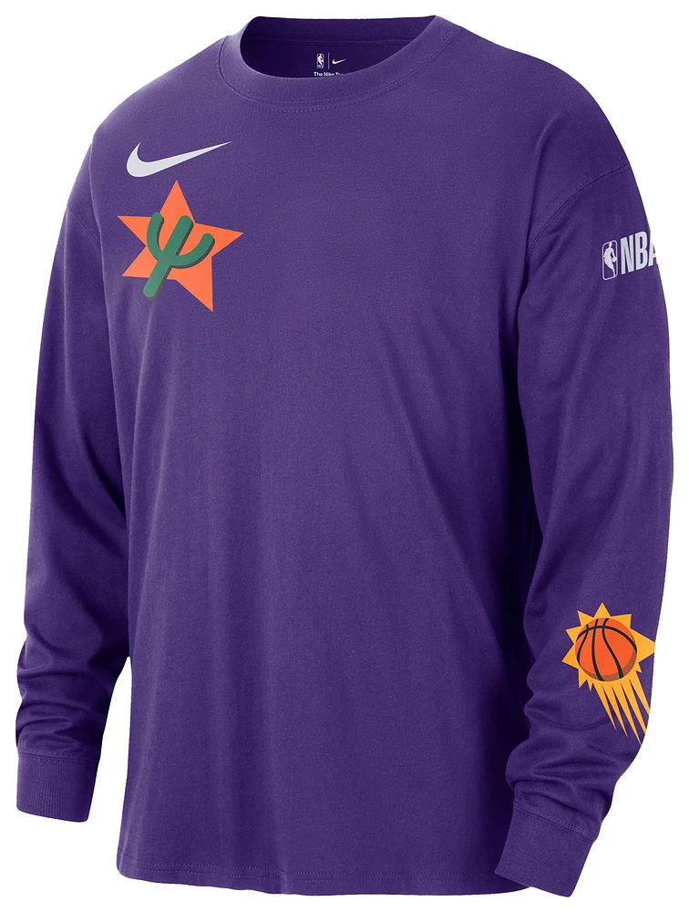 Nike Suns Max 90 Courtside Long Sleeve T-Shirt CE - Men's