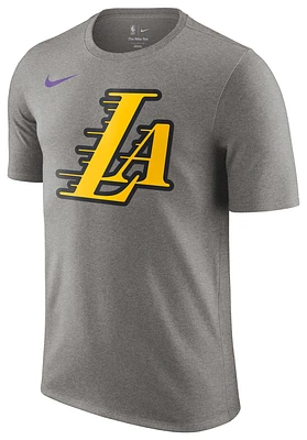 Nike Mens Lakers ES City Edition Short Sleeve Logo T-Shirt - Grey/Grey