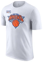 Nike Mens Knicks ES City Edition Short Sleeve Logo T-Shirt - Orange/Blue