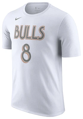 Nike Mens Zach Lavine Bulls ES CE NN Short Sleeve T-Shirt - White/White