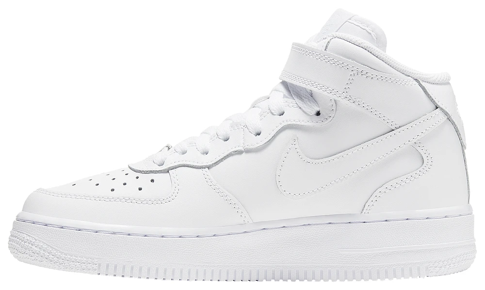 Nike Boys Air Force 1 Mid LE - Boys' Grade School Basketball Shoes White/White/White
