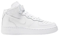 Nike Boys Air Force 1 Mid LE - Boys' Grade School Basketball Shoes White/White/White