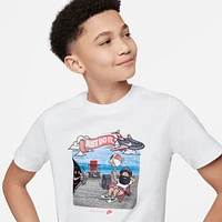 Nike Boys Short Sleeve Crew Photo T-Shirt - Boys' Grade School White