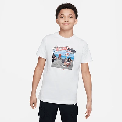 Nike Boys Short Sleeve Crew Photo T-Shirt - Boys' Grade School White