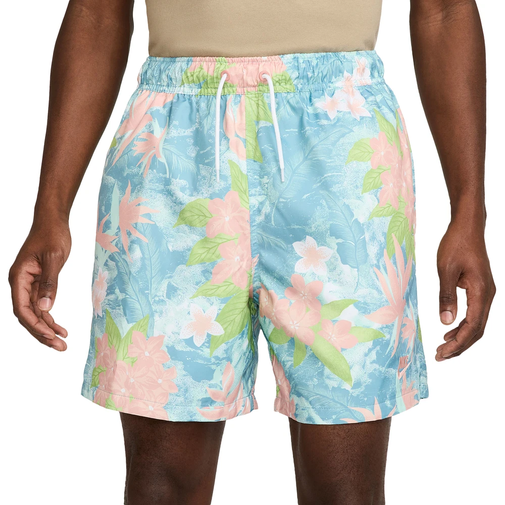 Nike Mens Club Flow Shorts - Mint Foam/Denim Turquoise/Pink