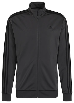adidas Mens Essentials Warm-Up 3-Stripes Track Jacket - Solid Grey/Black