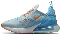 Nike Boys Air Max 270 - Boys' Grade School Shoes Glacier Blue/Total Orange/Aquarious Blue