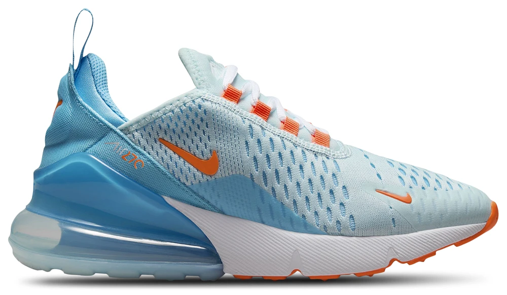 Nike Boys Air Max 270 - Boys' Grade School Shoes Glacier Blue/Total Orange/Aquarious Blue