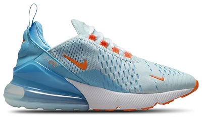 Nike Boys Air Max 270 - Boys' Grade School Shoes Glacier Blue/Total Orange/Aquarious Blue