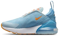 Nike Boys Air Max 270 - Boys' Preschool Shoes Glacier Blue/Aquarius Blue/Orange