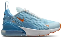 Nike Boys Air Max 270 - Boys' Preschool Shoes Glacier Blue/Aquarius Blue/Orange