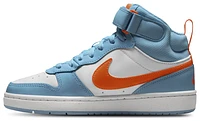 Nike Boys Court Borough Mid 2 - Boys' Grade School Shoes Aquarius Blue/White/Total Orange