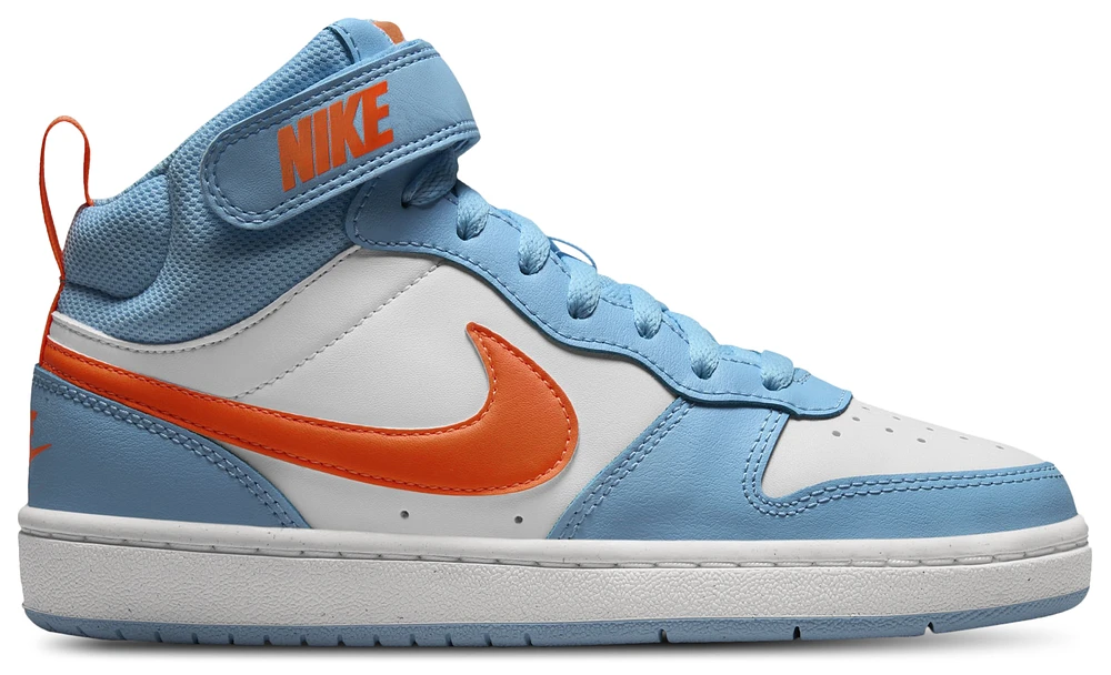 Nike Boys Court Borough Mid 2 - Boys' Grade School Shoes Aquarius Blue/White/Total Orange