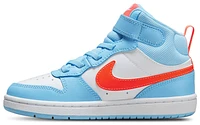 Nike Boys Court Borough Mid 2 - Boys' Preschool Basketball Shoes Aquarius Blue/White/Orange