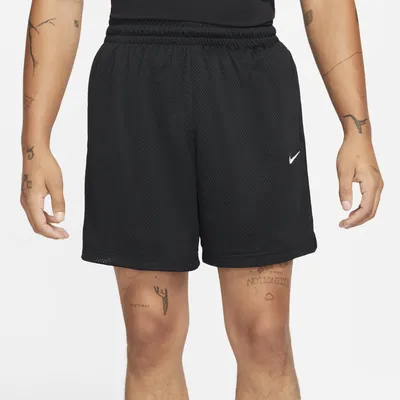 Nike Mens Nike Dri-Fit Openhole Mesh 6" Shorts - Mens Black/White/Black Size XXL
