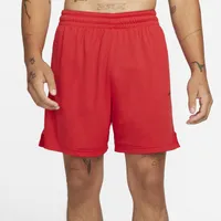 Nike Mens Nike Dri-Fit Openhole Mesh 6" Shorts - Mens University Red/Black/Black Size XL