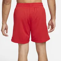 Nike Mens Nike Dri-Fit Openhole Mesh 6" Shorts - Mens University Red/Black/Black Size XL