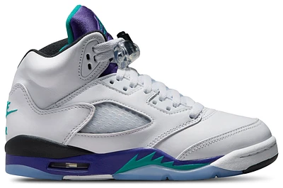 Jordan Boys Air 5 Retro OG - Boys' Grade School Shoes White/Purple