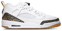 Jordan Boys Spizike Low GL - Boys' Grade School Basketball Shoes White/Black/Gold