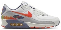 Nike Mens Air Max 90 Premium - Shoes Summit White/Bright Crimson/Ashen Slate