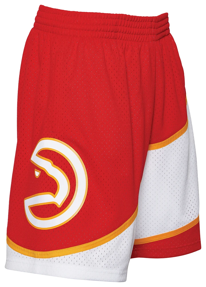 Mitchell & Ness Mens Mitchell & Ness Hawks Shorts - Mens Red/Black Size S