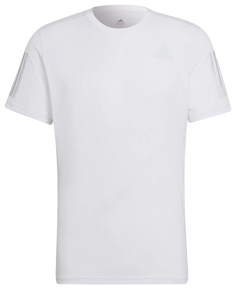 adidas Mens Own The Run T-Shirt - White/Silver