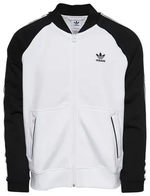 adidas Originals Mens adidas Originals Superstar Fleece Jacket - Mens Black/White Size S