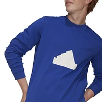 adidas Mens Sportswear Long Sleeve T-Shirt - Blue