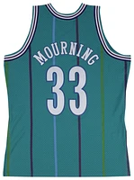 Mitchell & Ness Mens Alonzo Mourning Hornets Swingman Jersey - Teal/Purple