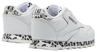 Reebok Girls Classic Leather Leopard - Girls' Toddler Shoes White/Black