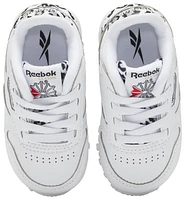 Reebok Girls Classic Leather Leopard - Girls' Toddler Shoes White/Black