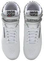 Reebok Girls Freestyle HI Snow Leopard - Girls' Grade School Shoes Gray/White/Black