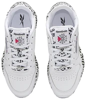 Reebok Girls Classic Leather SP - Girls' Grade School Running Shoes White/Black/Grey