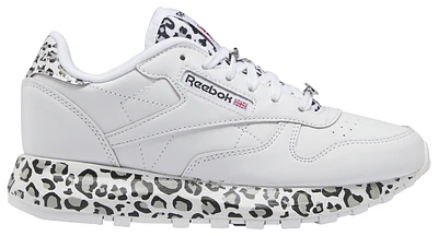 Reebok Girls Reebok Classic Leather SP - Girls' Grade School Running Shoes White/Black/Grey Size 04.5